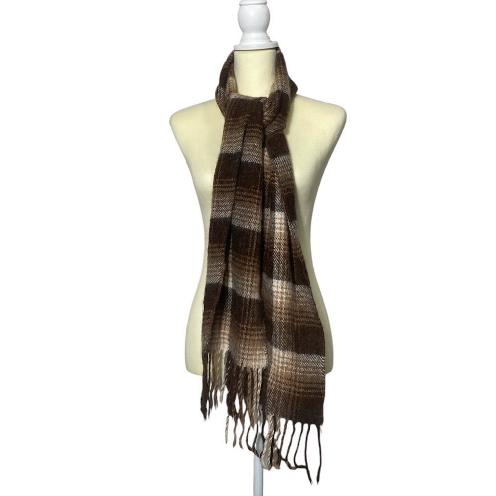 Pendleton Brown Plaid Alpaca Scarf